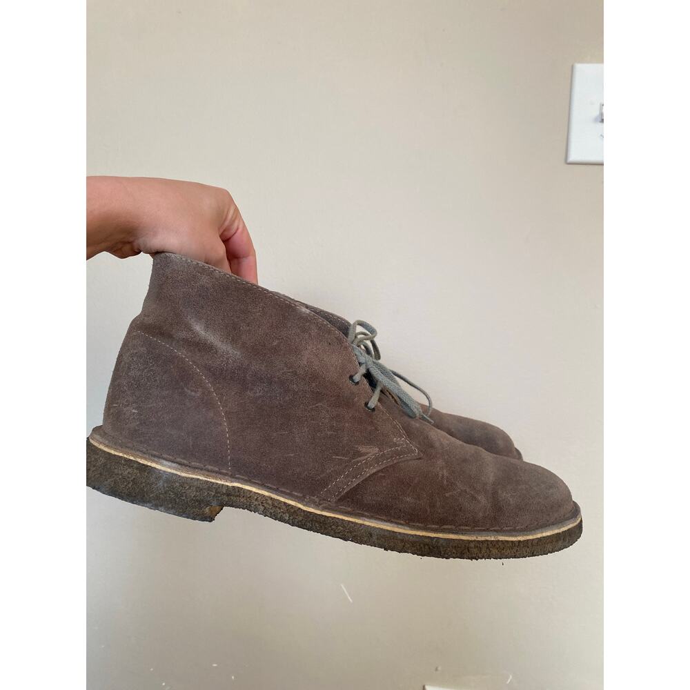 Clarks Originals Desert Boots Mens 11.5 M Taupe Suede Crepe Sole Chukka Shoes
